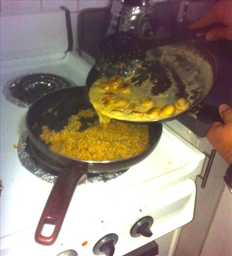 Quinoa and mushrooms coming together