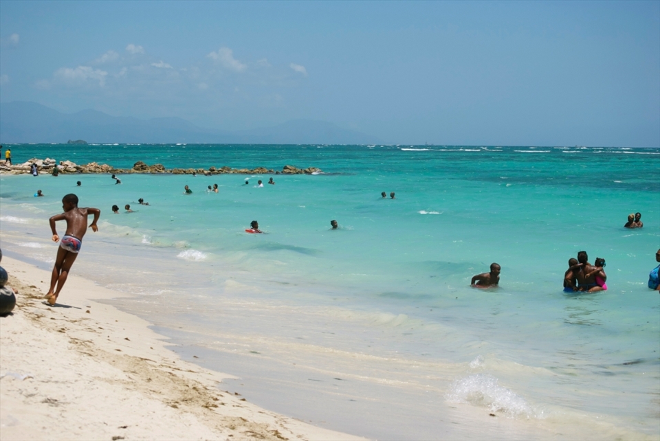 This is Hellshire beach. There is a risk that it will be soon closed due to contamination because the government is not providing a sewer for the local village.
