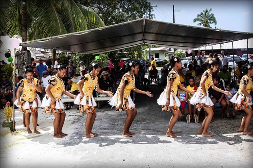 Dancers precede the ceremony