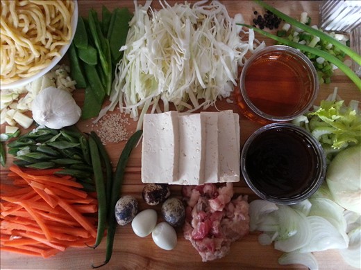 Pansit Miki Guisado ala Regacho Mise en Place