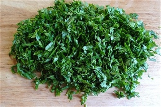 cut all necessary greens