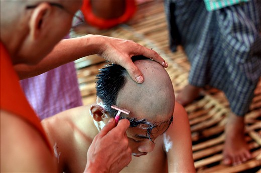 Dedication to be an Buddhist Monk  (a religious festival of Marma community)