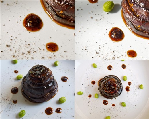 Sarawak Black Pepper Sauce on fried eggplant