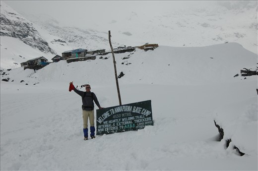 in the snow-covered world of the Annapurna