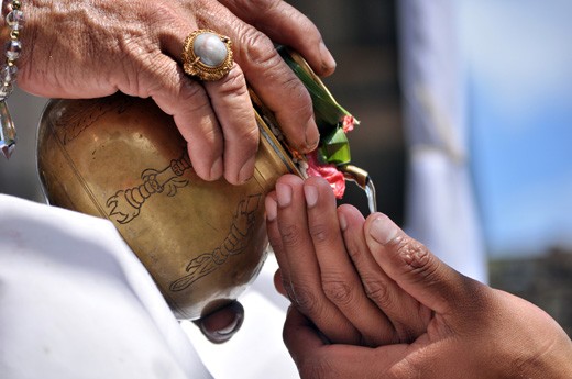 Tirta (holy water) as an medium for sacred cleansing in any ceremonies 