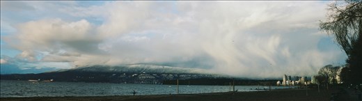 North Vancouver engulfed from storm clouds