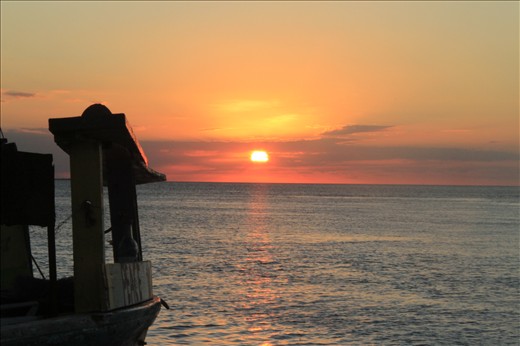 Island life at Caye Caulker, the most beautiful sunset I have ever seen