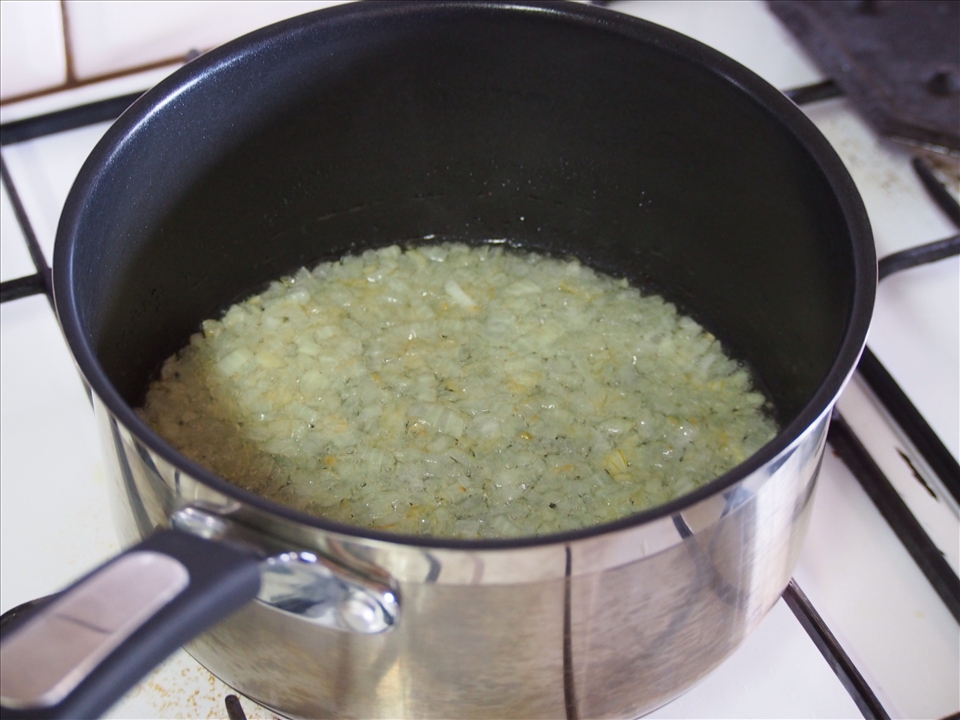 Gently cook the onion