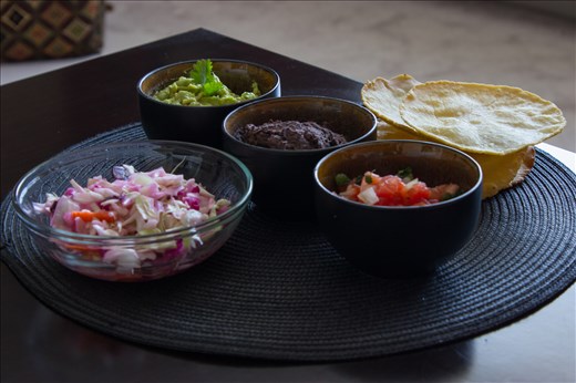 All the fixings for garnaches.