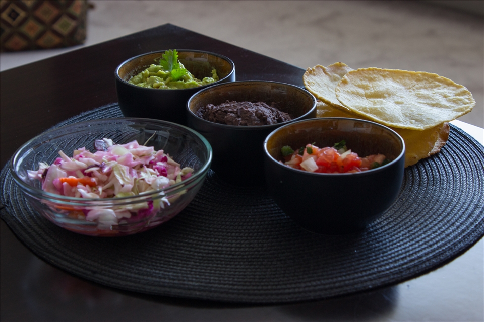 All the fixings for garnaches.