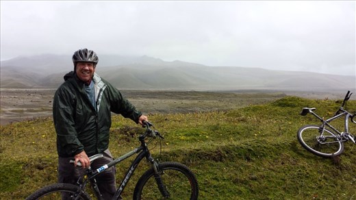 Mountain biking outside Quito