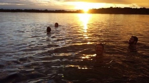 Took a sunset swim, didn't pay attention to the current and jumped off the wrong side of the boat. Started drifting away. It is the last time I don't check the current before going overboard.