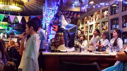 I watched the game here, good steak and a bottle of red wine. I felt bad for the local fans