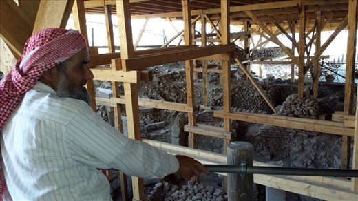 Gobekli Tepe Turkey. Owner of the land that the remains from 12,000 years ago were discovered.