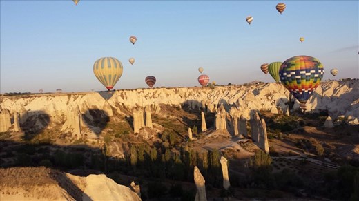 It looks like some of those rock formations were happy to see the balloons.