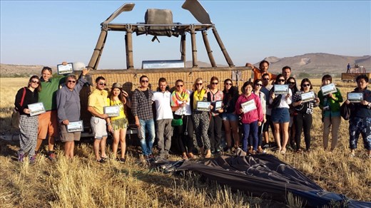 After a champagne toast we received our balloon flight certificates.