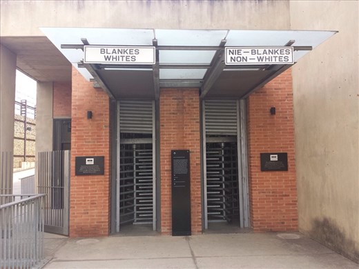 When you buy your ticket for the museum, you were randomly  given a white or nonwhite entrance gate. It's a head scratcher for me, hard to believe this was happening only a few years ago. No pictures were permitted inside the museum.