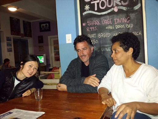 Hostel dinner, folks from France, closer to my age