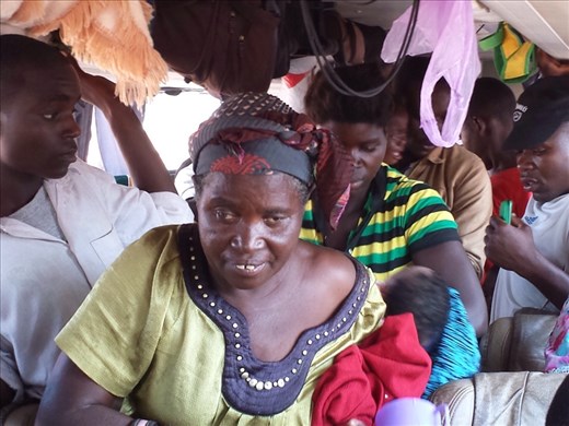 On the bus it's pretty crowded