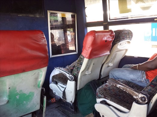 Inside the bus. During this stretch of bus travel I was on a bus for 36 of 41 hours. Didn't have time to get Tanzania shillings at the border, no ATMs at the bus stops so I couldn't buy food. My fellow travelers ( I'm the only white guy on the bus) were very kind in offering food and would not accept US or Malawi currency. Arrived at 2am at a Dar es Salaam, the city doesn't have the best reputation. Two young Muslim guys (not that it should matter) walked with me to a hotel. I REALLY appreciated the company. Set the alarm for a wake up for less than 2 hours. Got on another bus for Arusha Tanzania, the gateway for Serengeti. All the long haul Africa bus travel is behind me, feels good.



