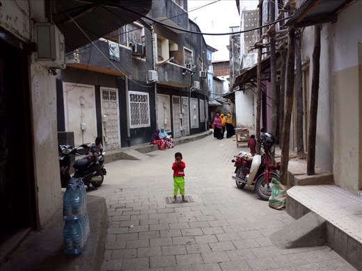 Stone Town, lots of narrow roads and walkways with shops and restaurants.