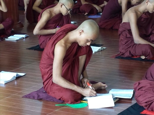 Did a 3 hour tour of Bago on the back of a scooter. Visited a school for monks.