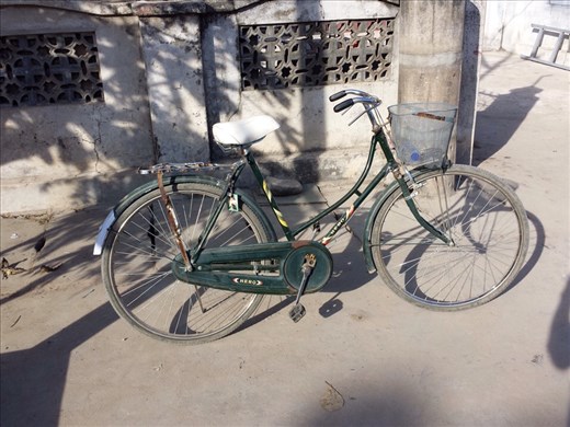 Rented this bike for a dollar or two for the day. A tank, the handle bars are close together. I felt like the wicked witch flying through the tornado in the Wizard of Oz. Returned it early