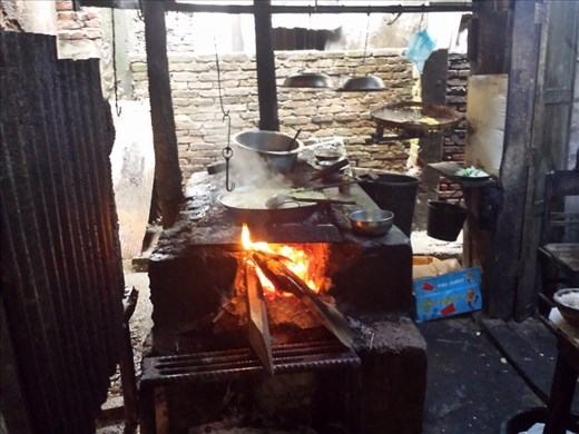 Typical restaurant kitchen.