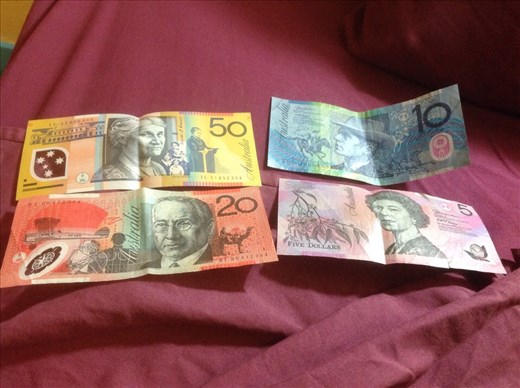 Gotta be the best money in the world, colorful and made of paper/plastic so it doesn't get beat up like other currencies.