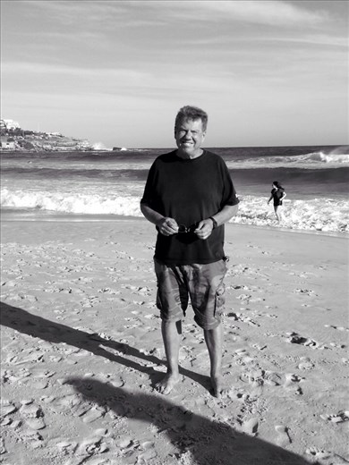 Bondi  Beach, Sydney. Don't know why my camera switches to black and white every so often. Can't tell in bright light if it's b&w or color.  