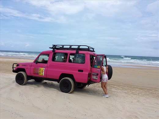 Fraser Island. Best way to visit the island is on a 4x4 vehicle tour. Lots of fun, 2days, 1 night. 