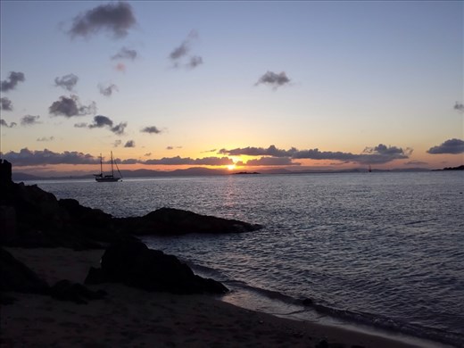 Whitsunday Island sunset.
