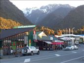 Downtown Franz Josef. Restaurants very expensive, $20. for fish and chips. I've been buying food at the market and cooking at the hostal.: by lipowcan8, Views[672]