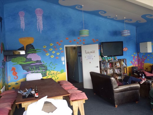 Common area in hostal.