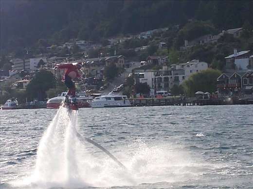 Christmas Eve, Santa along the shores of Queenstown .