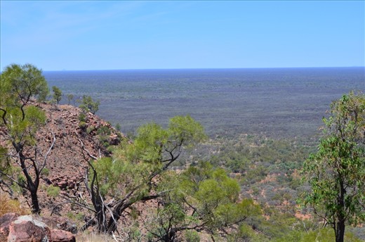 This is the view of the land around burke from Mt Oxsley
