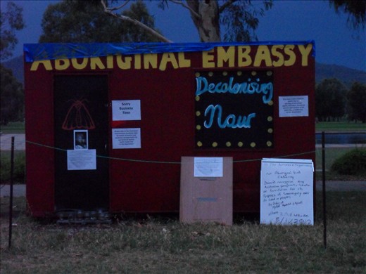 'aboriginal embassy' - not quite as impressive!! 