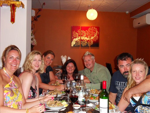 Dinner with friends from England