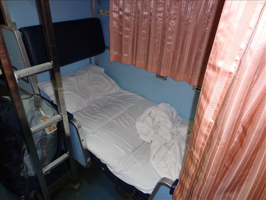 My bed on the sleeper train