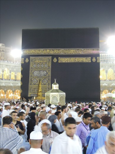 A closer look of Kaaba, built by Abraham & Ishmael to worship the one true God.