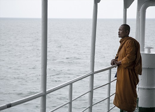 A monk contemplates his view