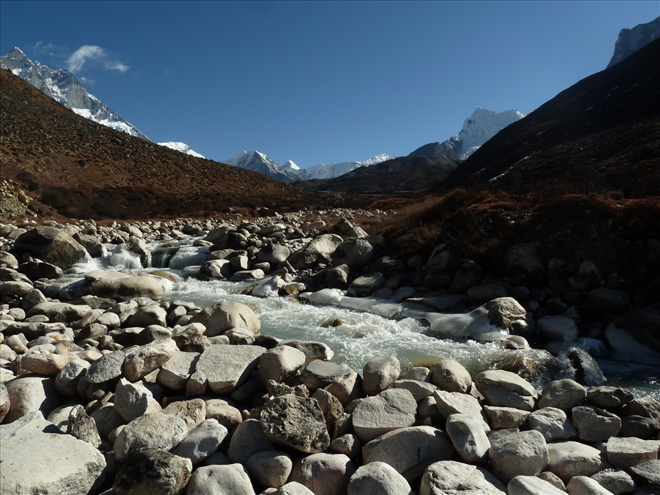 Rocky Terrain- this photo was taken not far from our final destination. The rocky terrain was one of the many landscapes we crossed on the journey and the stream of water was a refreshing reminder of water in it's purest form. 