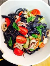 tagliatelle al nero di seppia con calamari: by livetoeat, Views[254]