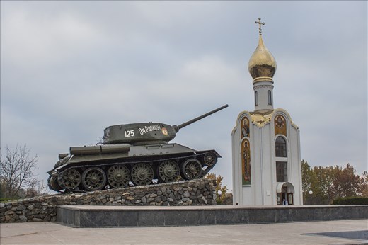 Like we can see in this picture, Moldavians mix ideas of religion and war. There is a part of Moldova, called Transnistria, where they are selling a lot of illegal weapons.