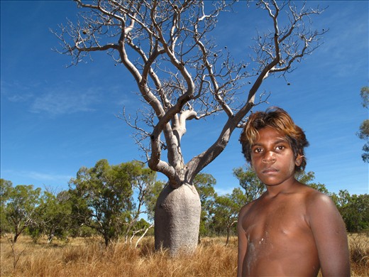 Young Fin, from Timber Creek. He was showing me how to find sugar bags (honey).