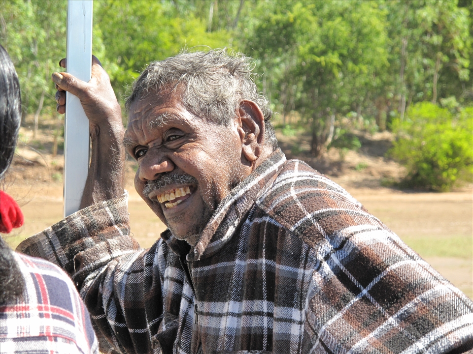 Old Mick having a laugh.