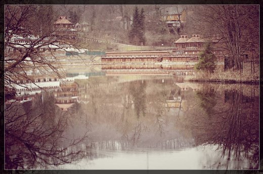 Summer holiday resort at Bear Lake, Sovata, Transylvania