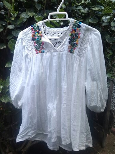 Huipil obtenido por trueque en Coyoacan