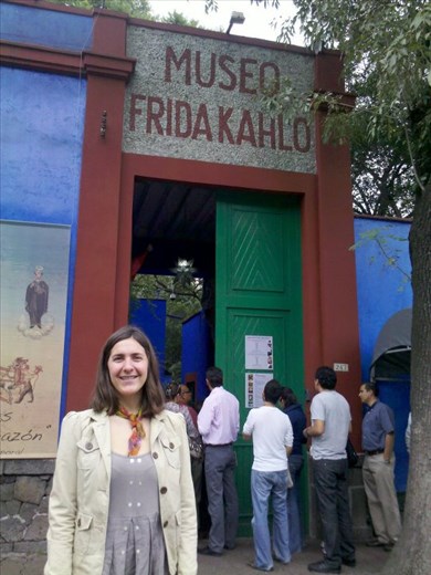 Entrada de la casa azul, museo de Frida Kahlo y Diego Rivera.