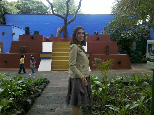 Patio de la casa azul.